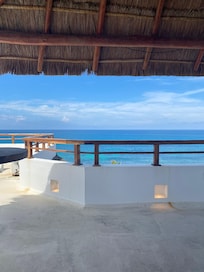 View from rooftop palapa