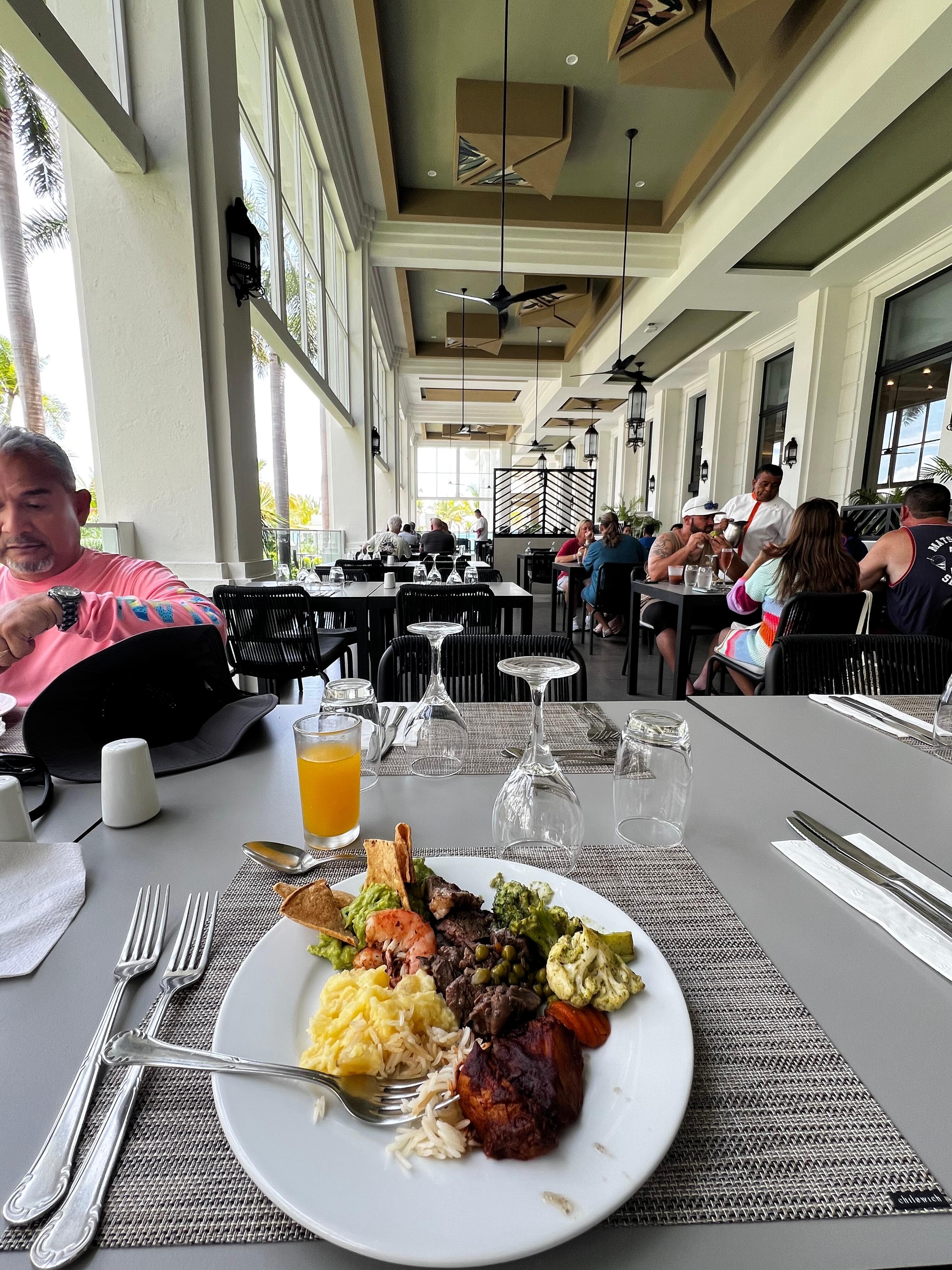 The food was delicious with the buffet and the restaurants. The restaurants were top notch.