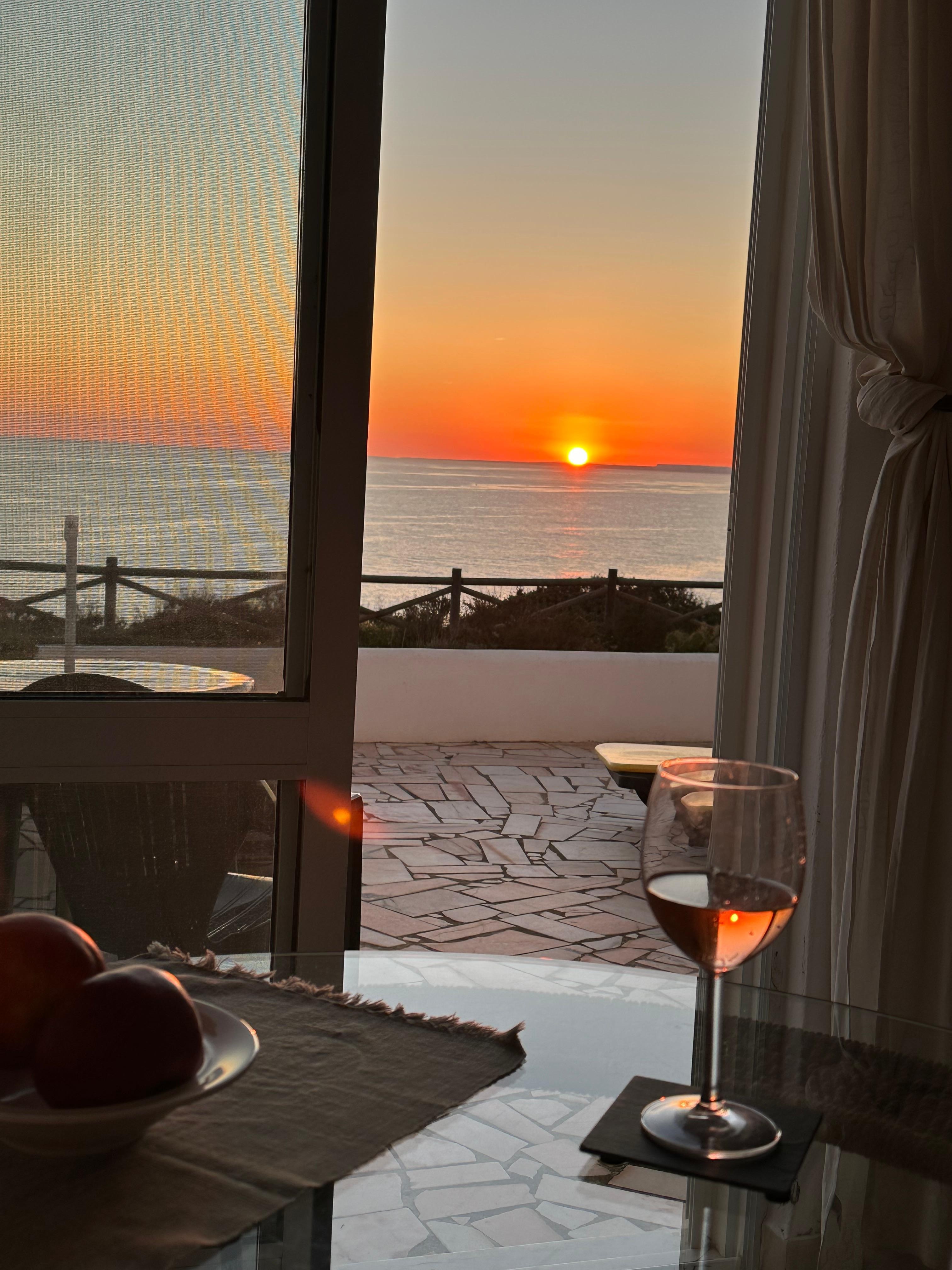 Sonnenuntergang frei Haus 