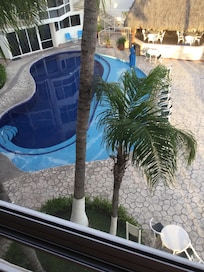 Pool view from our room 304
