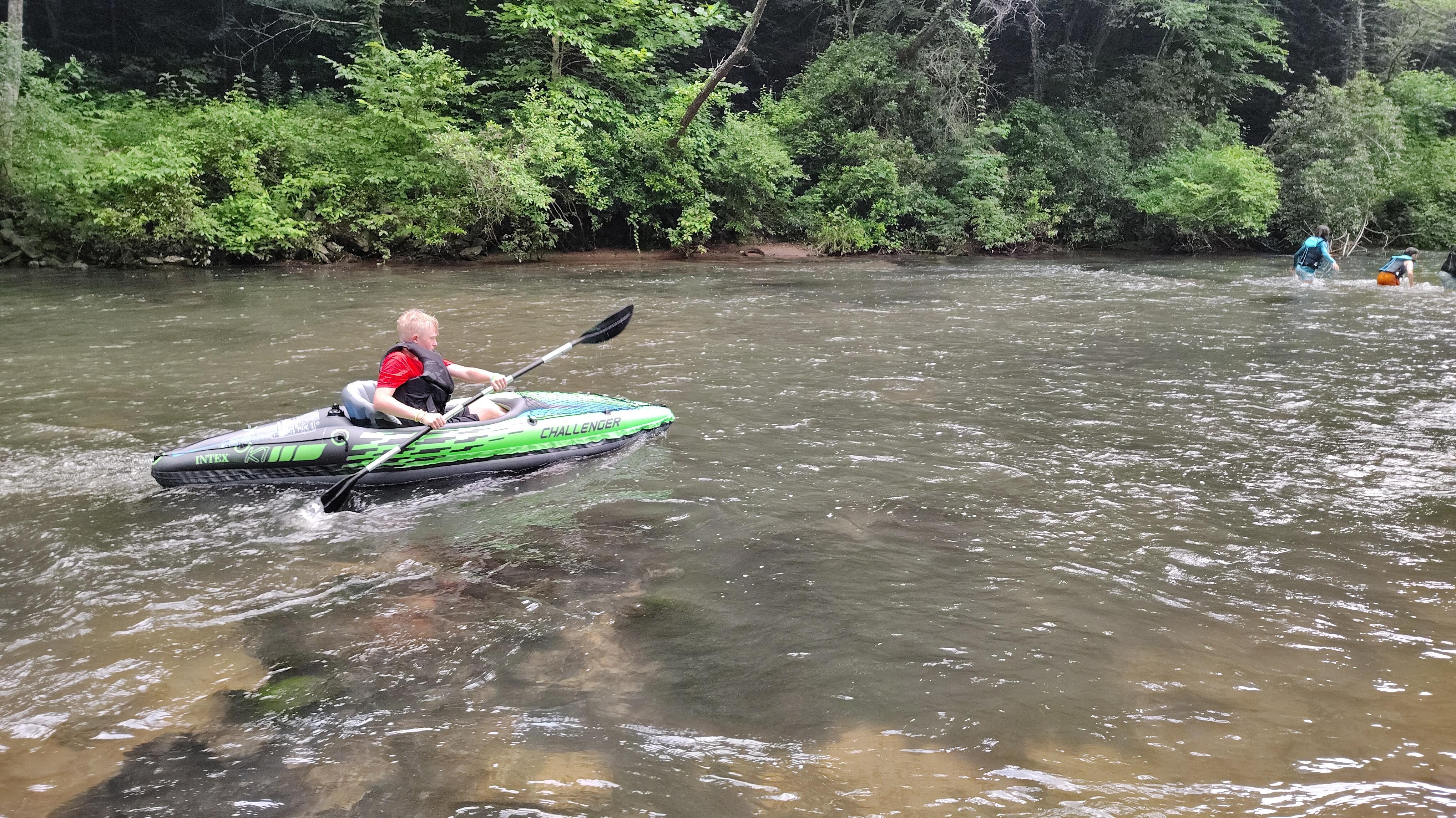 Kayaking around the creek