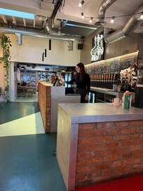 Must visit Bullhouse East at CS Lewis Square for local beverage and wood fired pizzas!