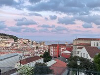 Utsikt fra plassen rett utenfor hvor det ofte er gateartister som opptrer .