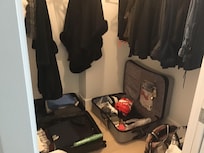 No dressers we had to life out of our suitcases on the floor.