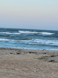 The beach a couple blocks away