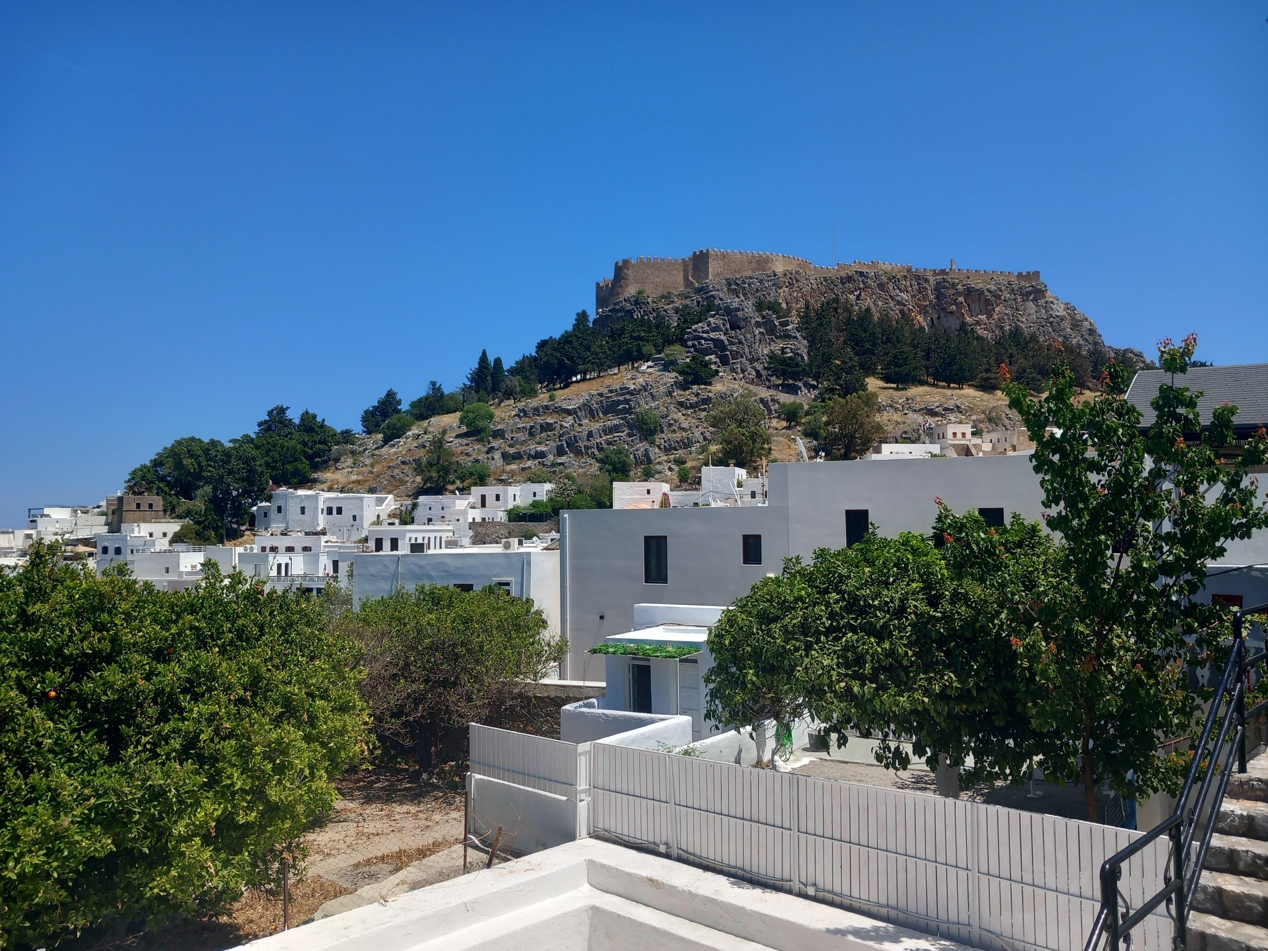 View of the acropolis from hotel