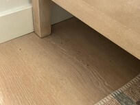 Dirt underneath the bed frame.