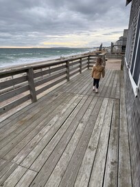 Cute patio overlooking the beach!