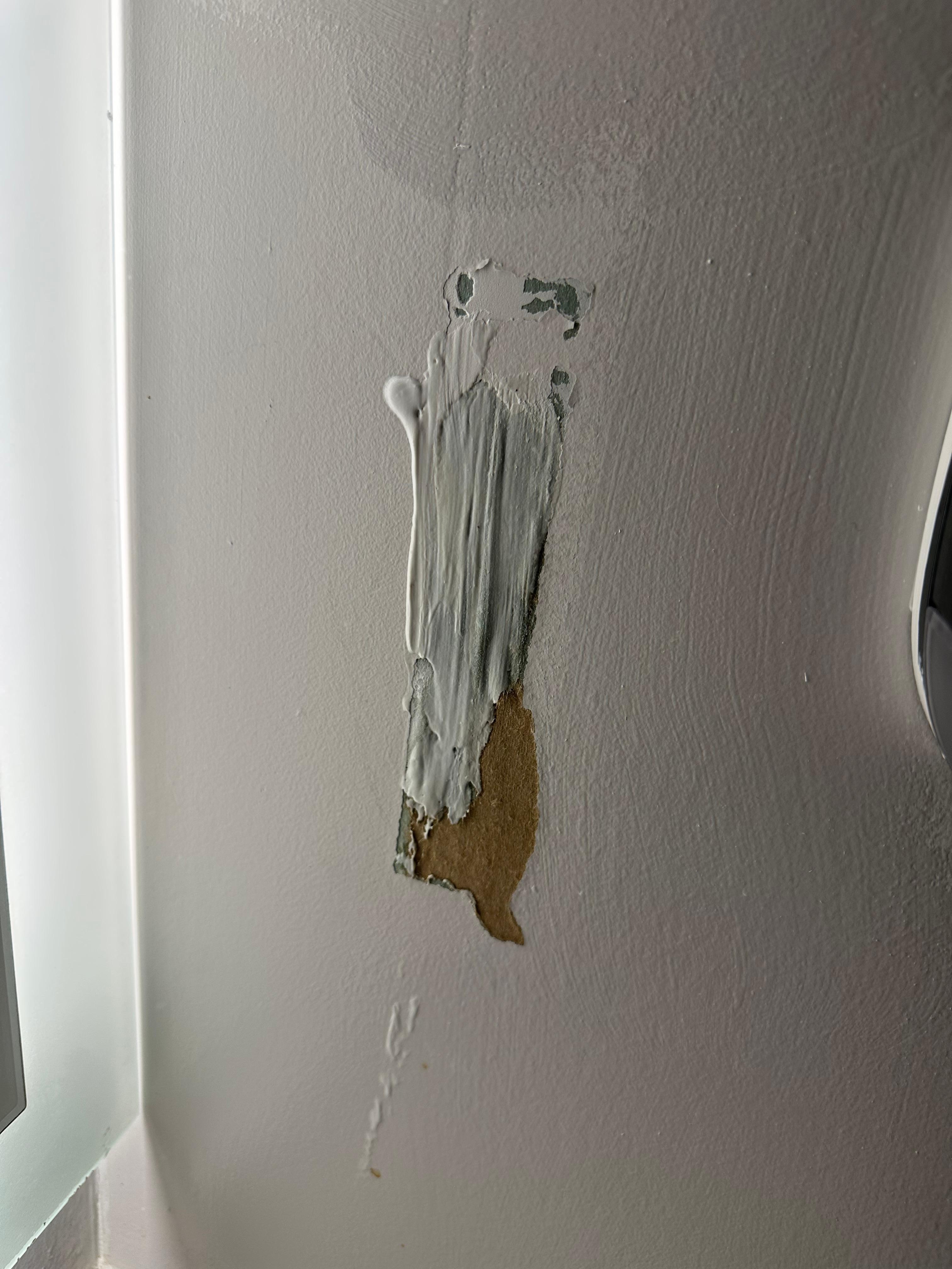 Where the lotion dispenser was…