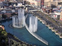 A view of the fountain from the balcony.