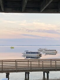 View from our room of dawn over the Currituck Sound