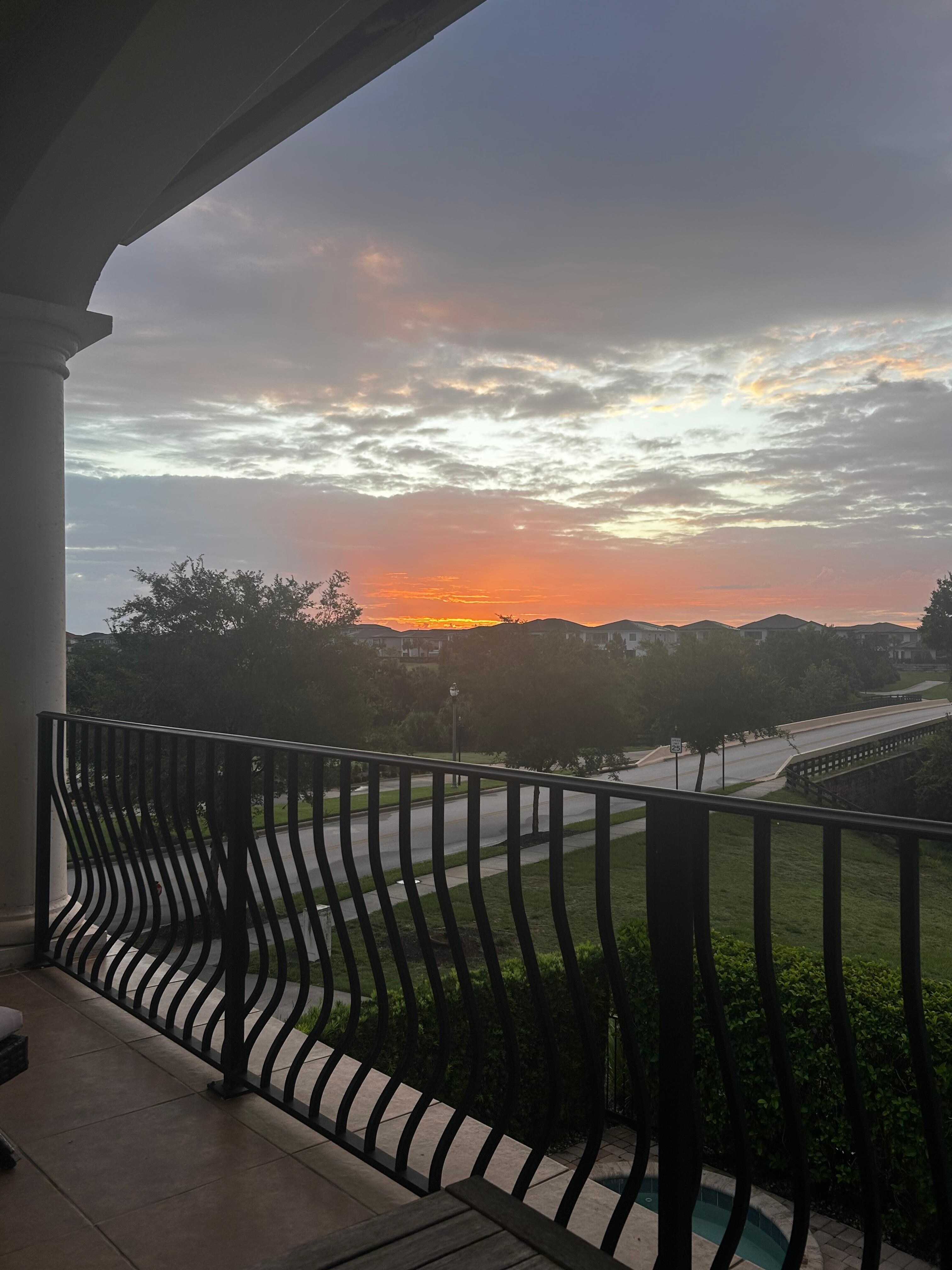 Morning view from the master bedroom balcony!