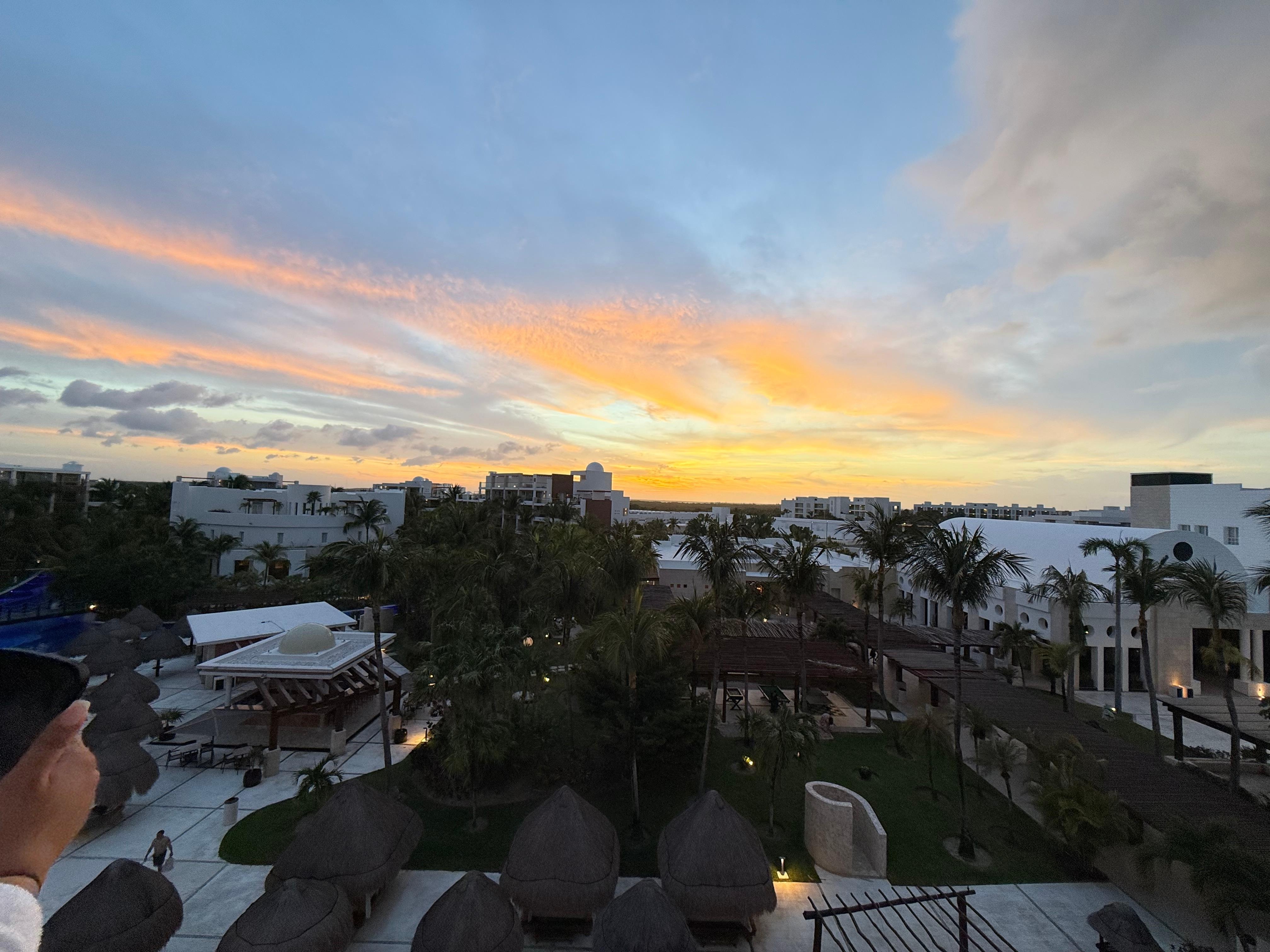 Sunset from the balcony