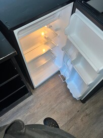 Love being able to have a mini fridge