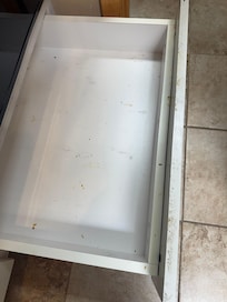 Drawers and I tried to clean some.