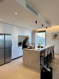Beautiful kitchen! All the appliances you could as for and more.