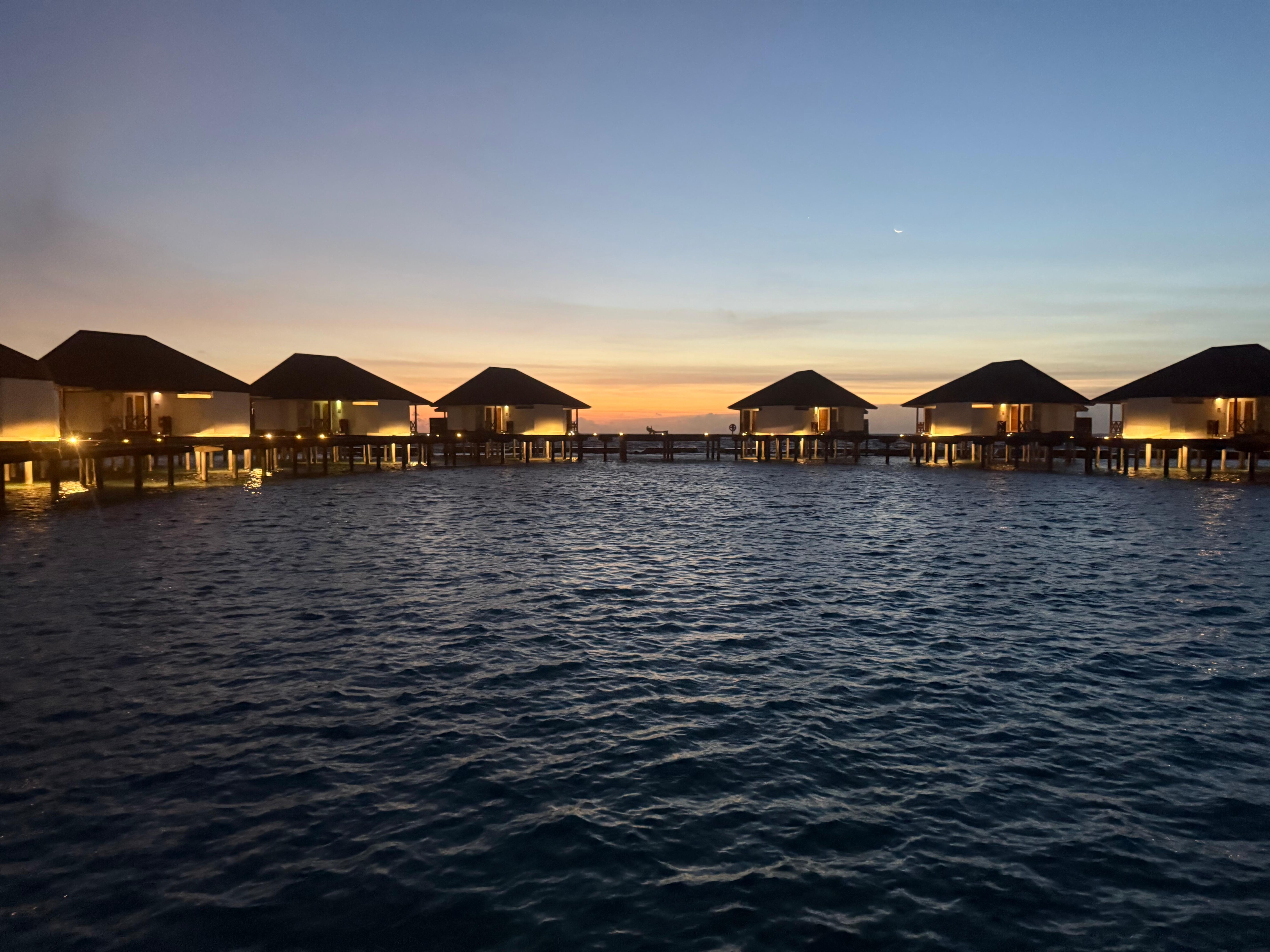 Water Villas at night