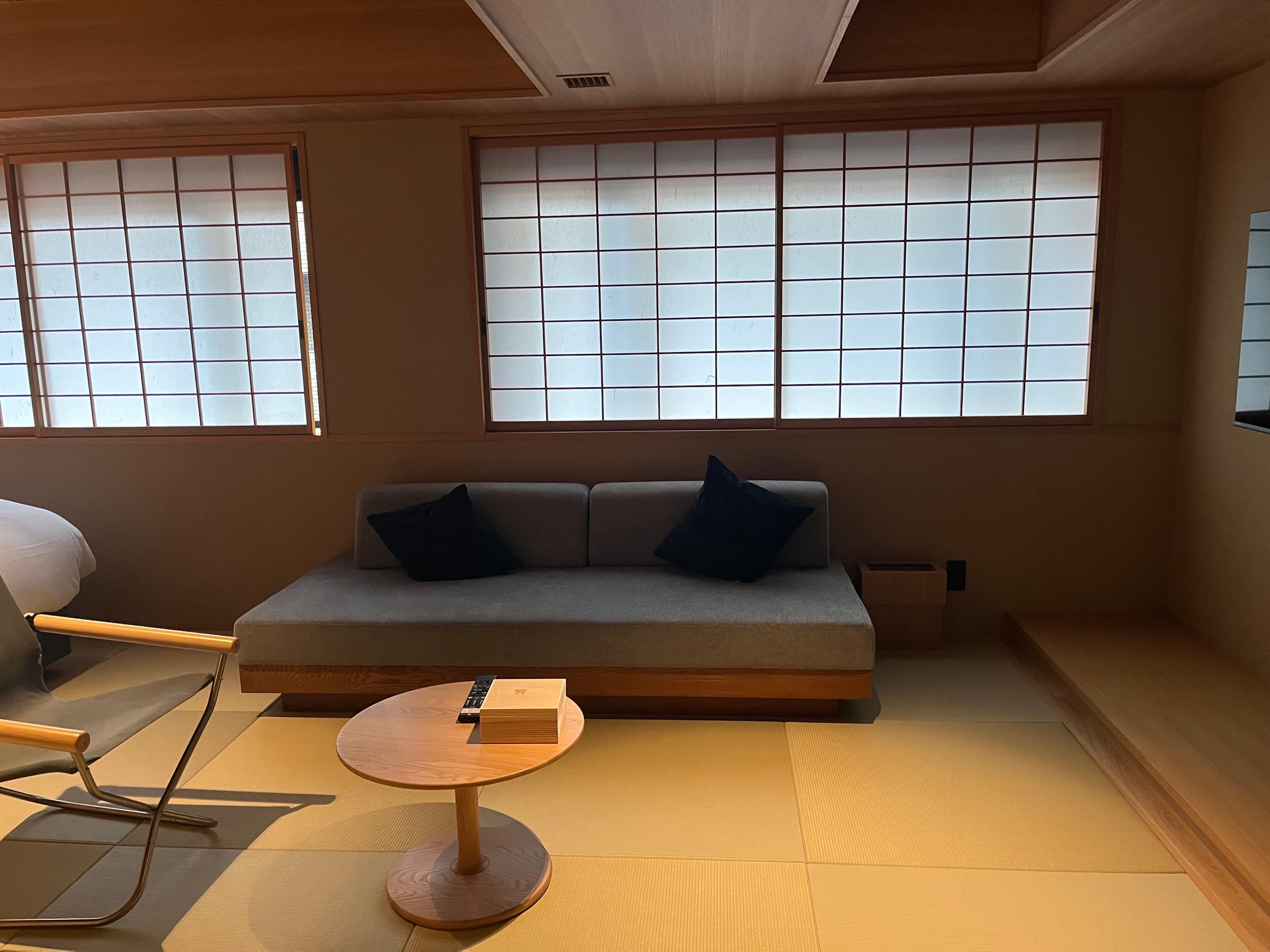 The rooms are modern Japanese and so beautifully detailed 