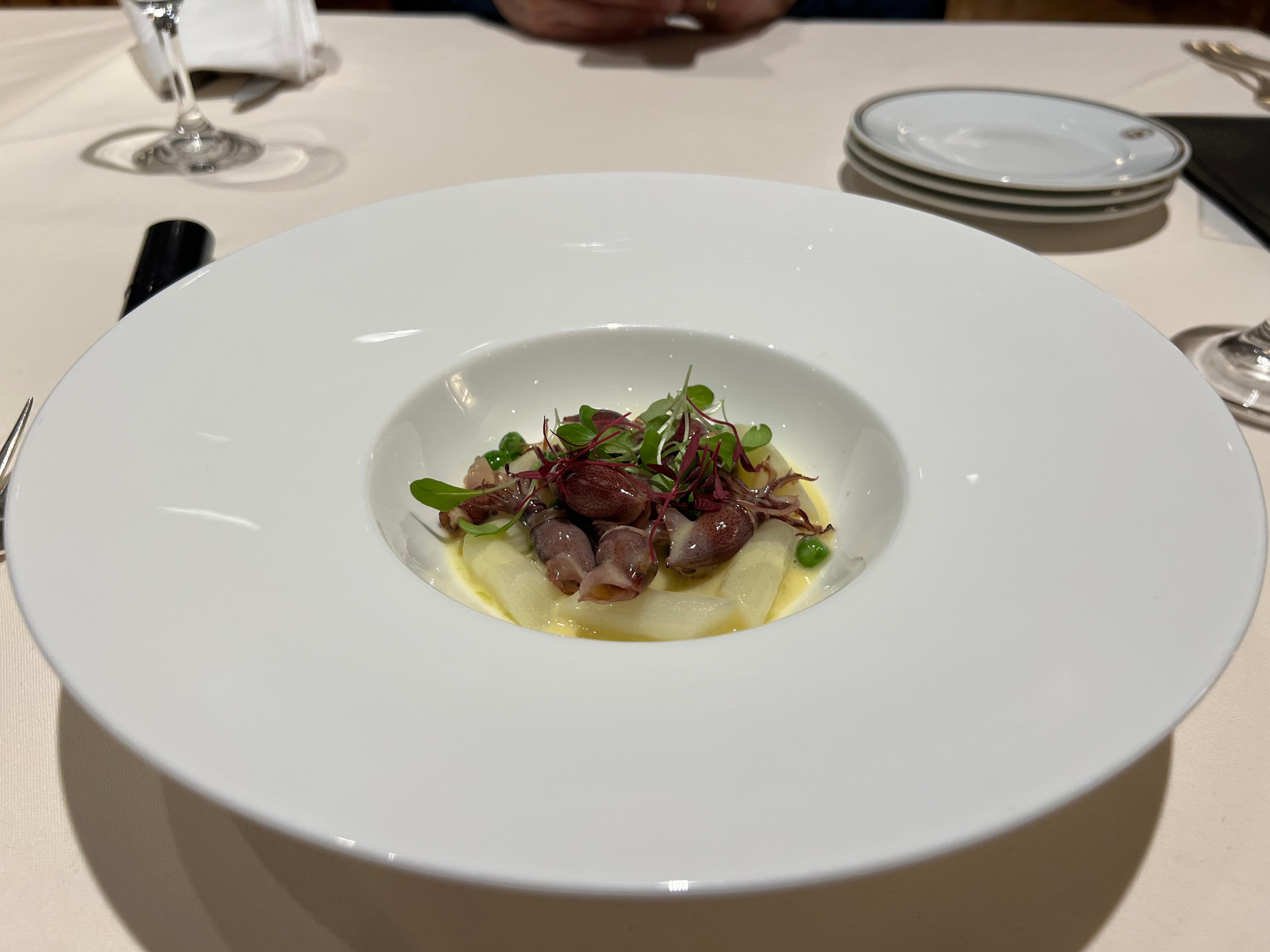 Dining at the French restaurant 