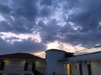 Sunset over the Hilltop hotel