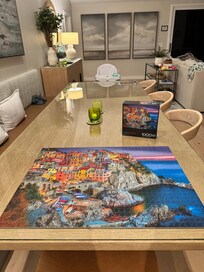 Large dining table for eating and other family activities