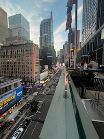 A view from the rooftop bar.