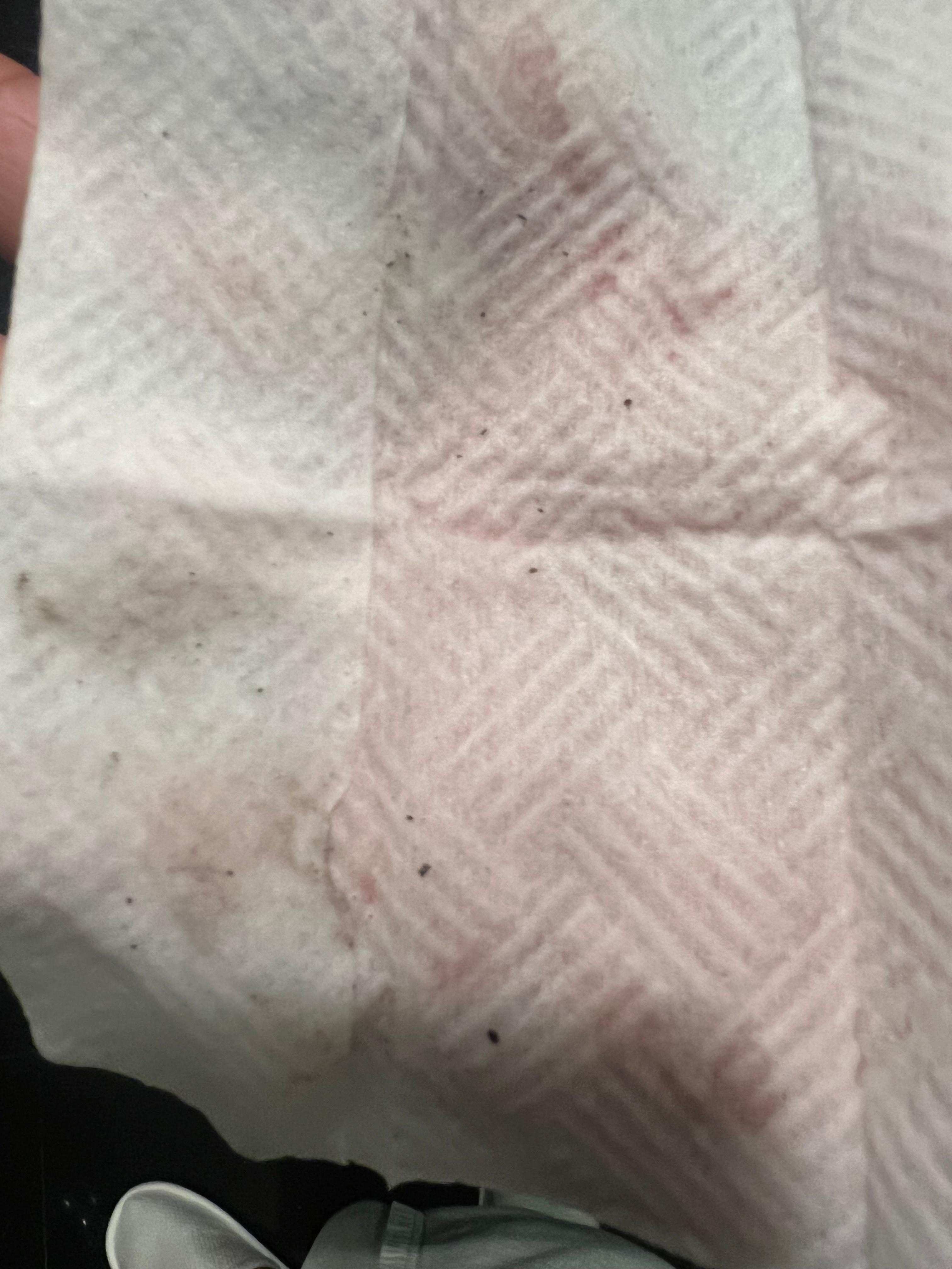 From the shower head