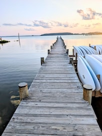 Pier on the property. Also a great place to watch the sunset.