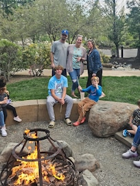 Enjoying some smores with the whole fam (not everyone is pictured)