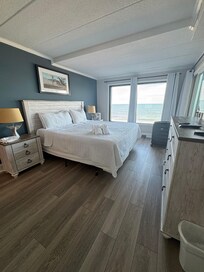 loved how bedroom had sliding glass door out to balcony! heard ocean all night.