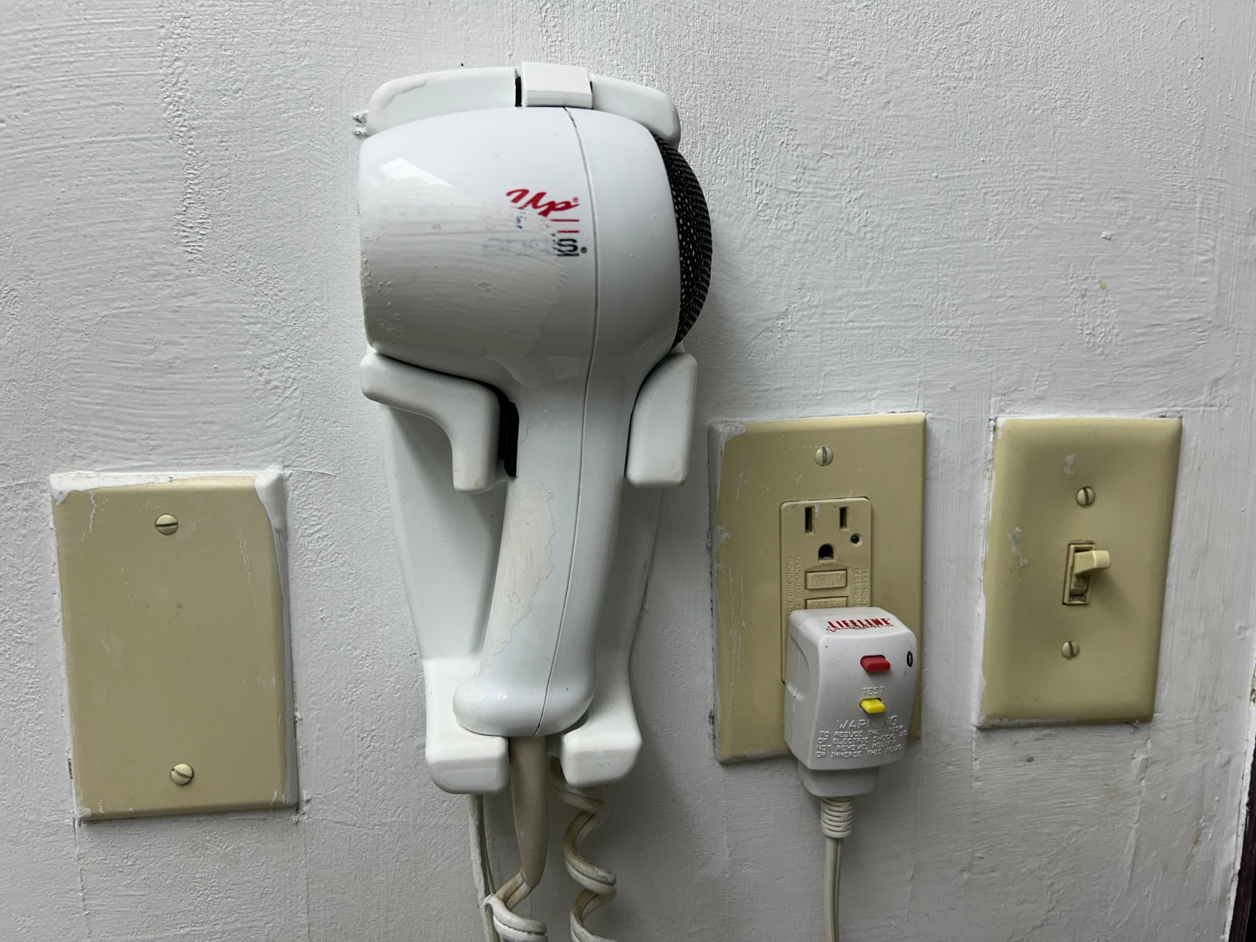 Recent repaint - right over the hairdryer.  