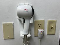 Recent repaint - right over the hairdryer.