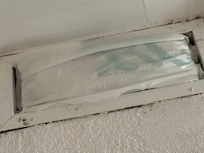 This air conditioning vent was covered with a plastic bag by the manager