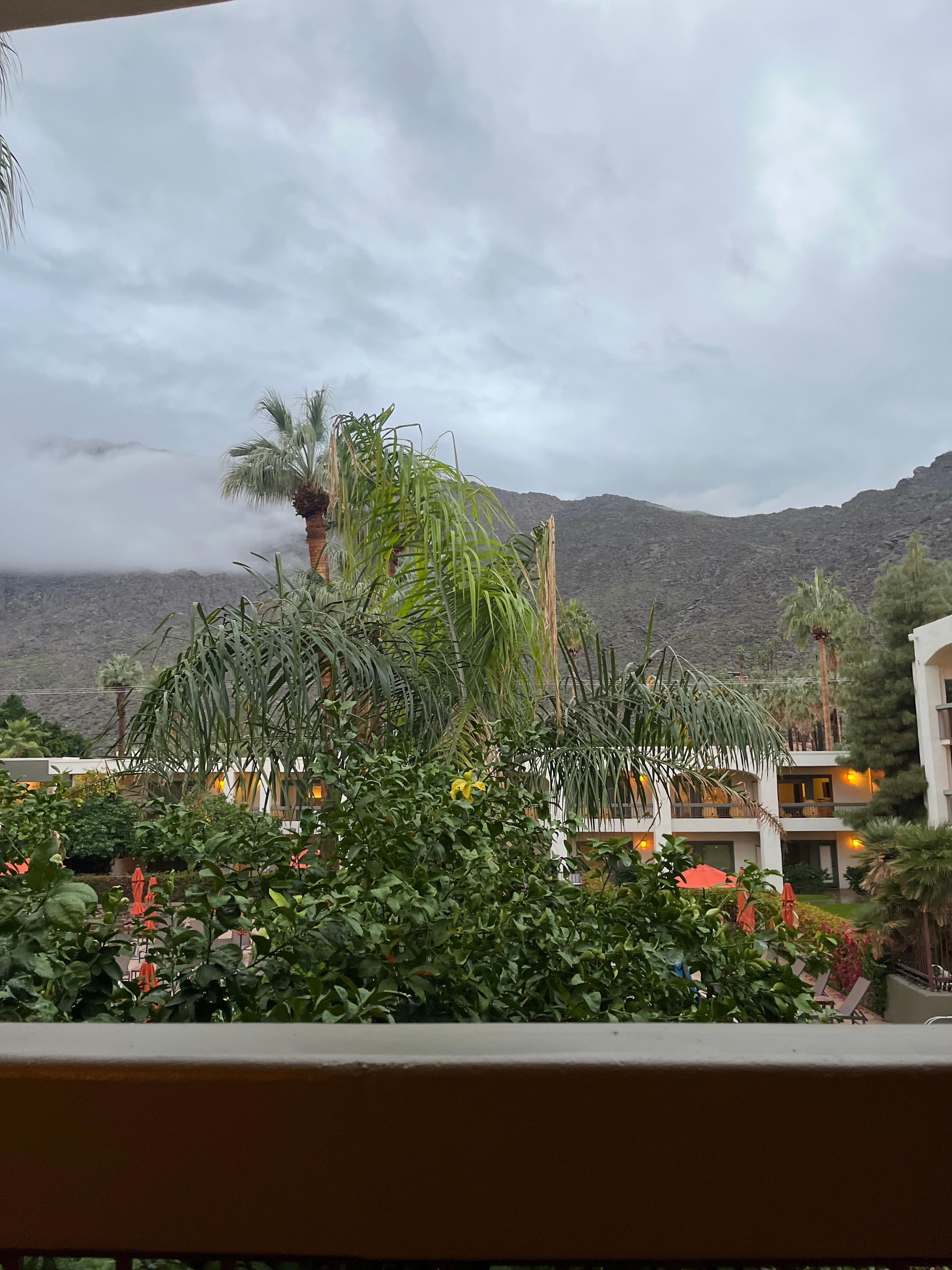 View from our balcony  although it was a bit rainy still beautiful 