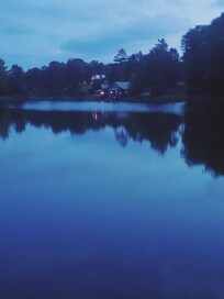 Across the lake