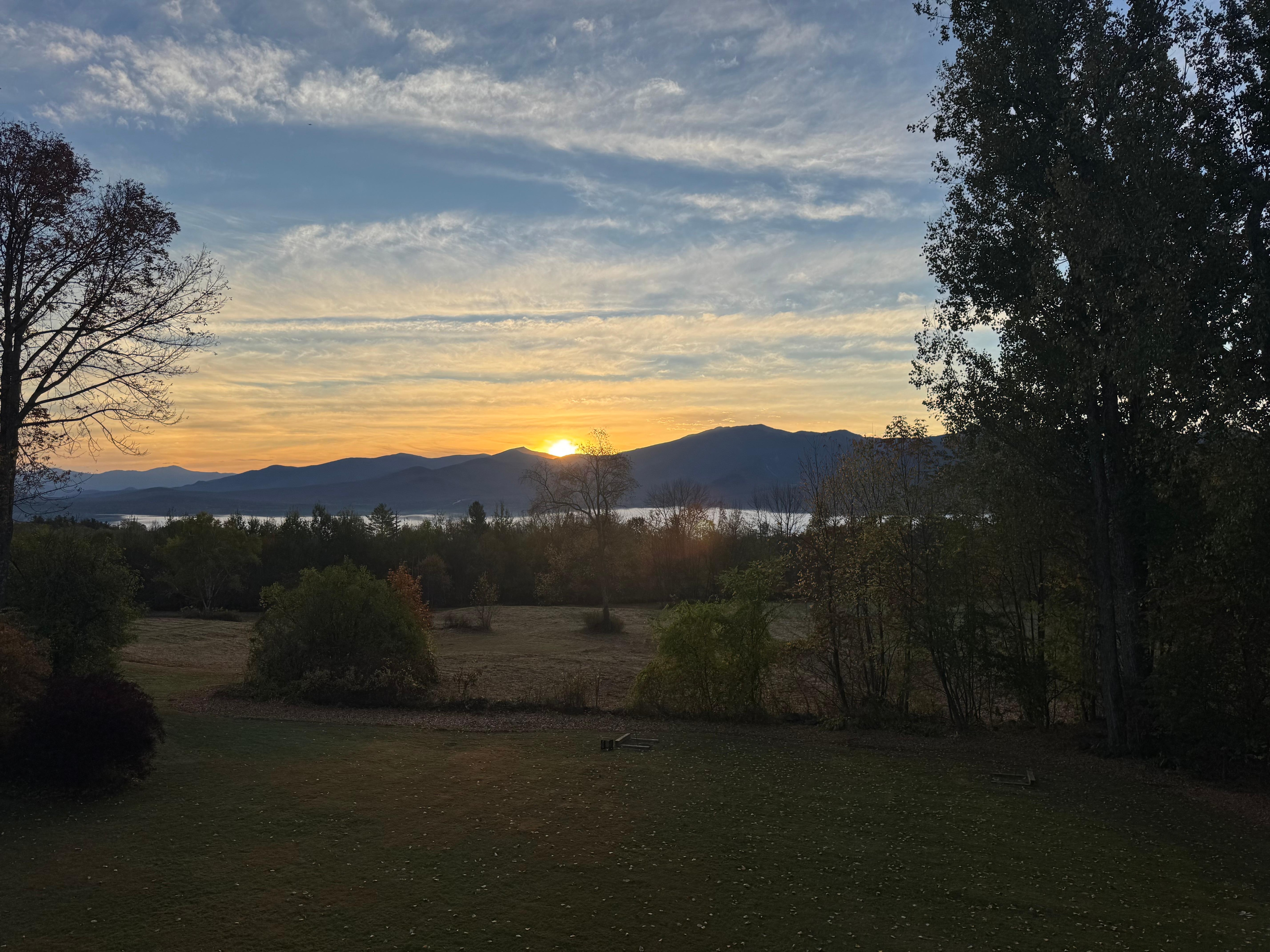 Sunrise view from the porch