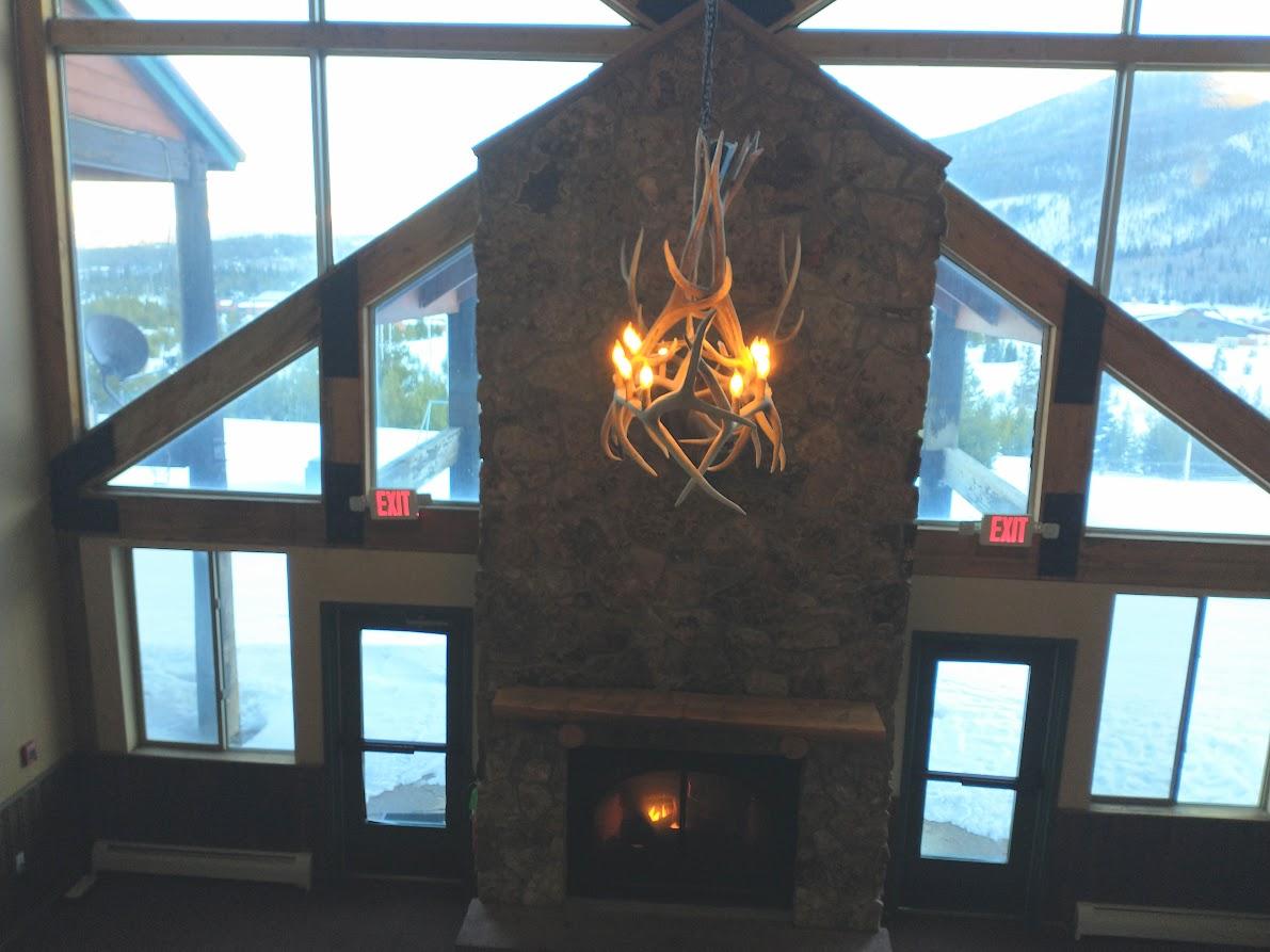 Fireplace in common area