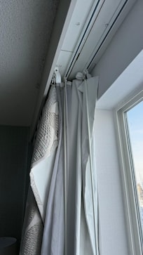 Curtains falling off track