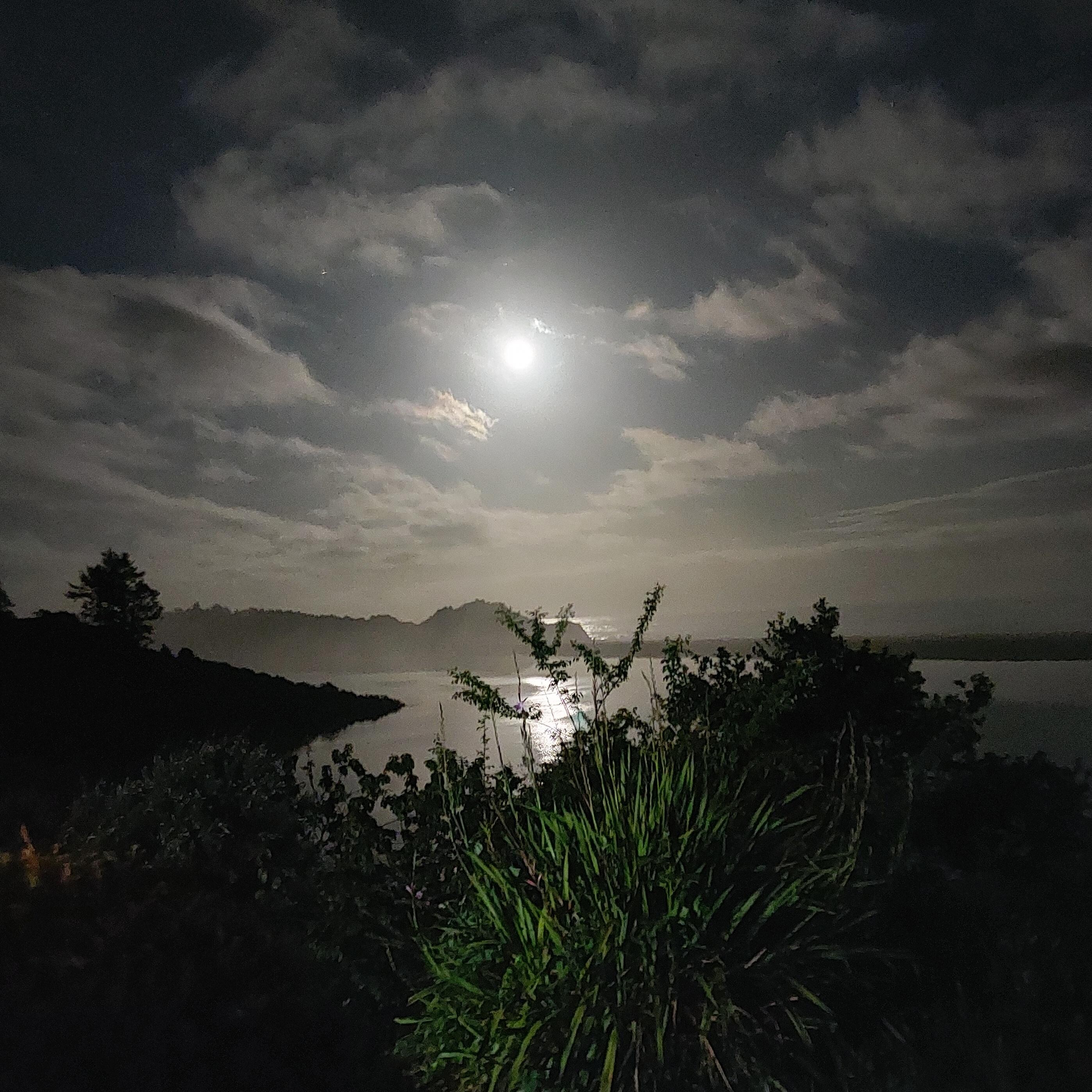 Early morning full moon