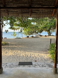 Coffee on your patio, the sound of the surf and a private beach what else could you ask for?