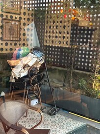 Seating area was a dumping ground