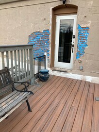 Small patio on top floor, also access from back parking lot