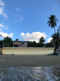View of Birdieâs nest from the seaâs edge