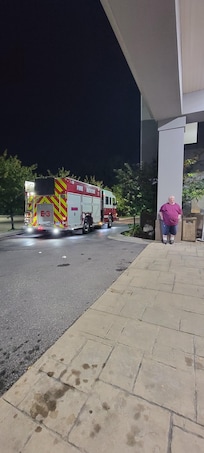 Fire dept making sure no fire!