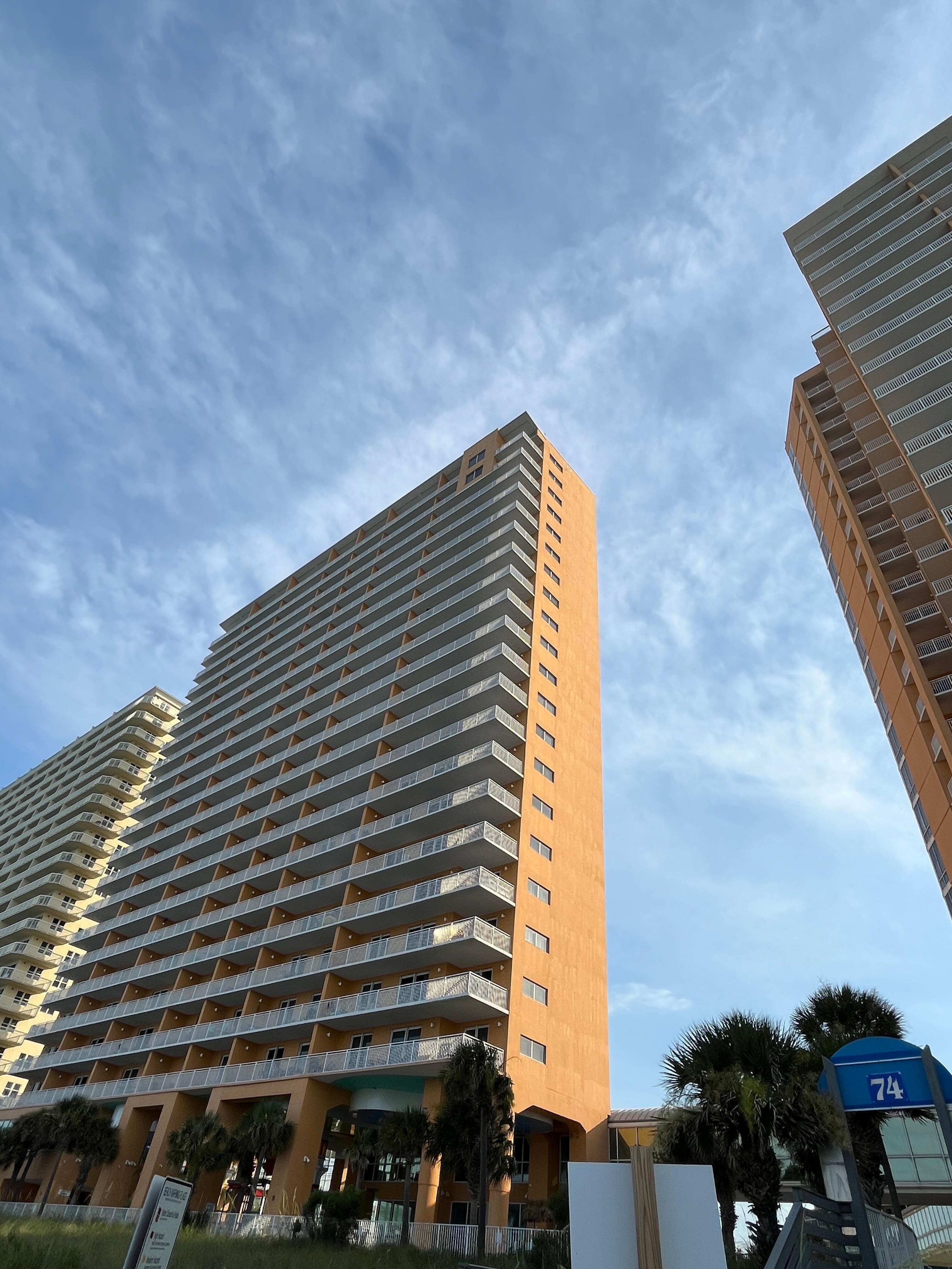 Top floor corner room on right side of building. Great ocean view.