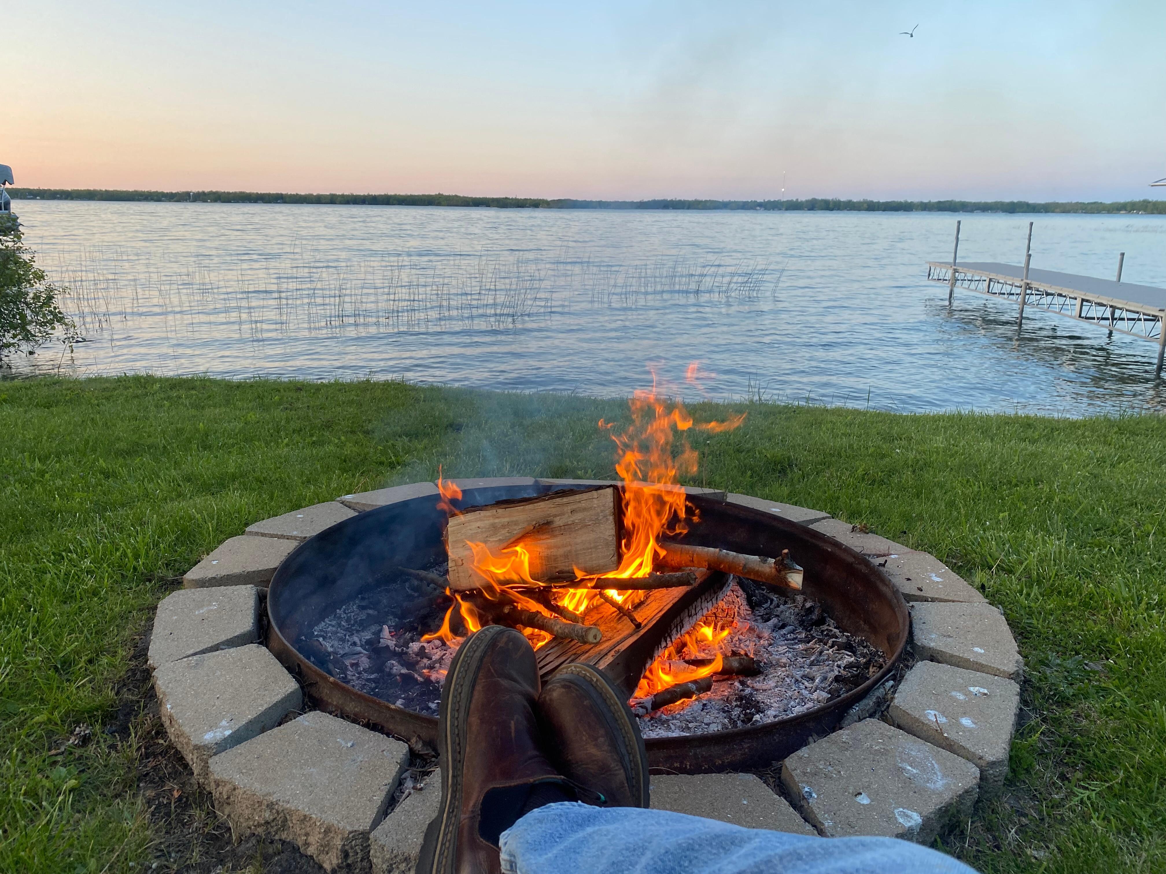 Relaxing after a long day.