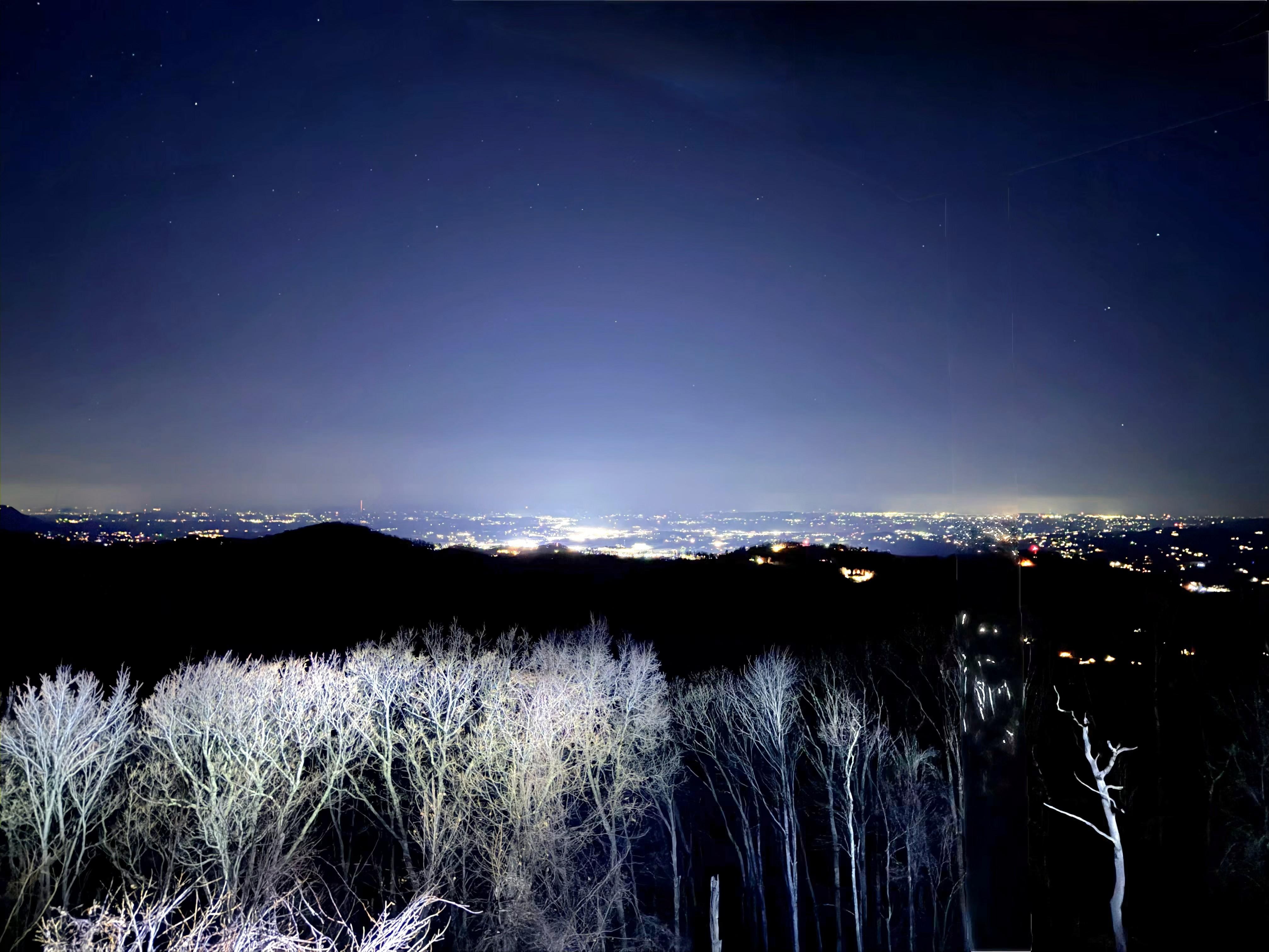 Evening from the back balcony.