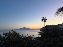 Sunrise from the balcony of our room.