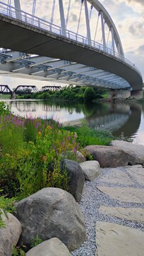 View by downtown Columbus' Sciota Mile Fountain