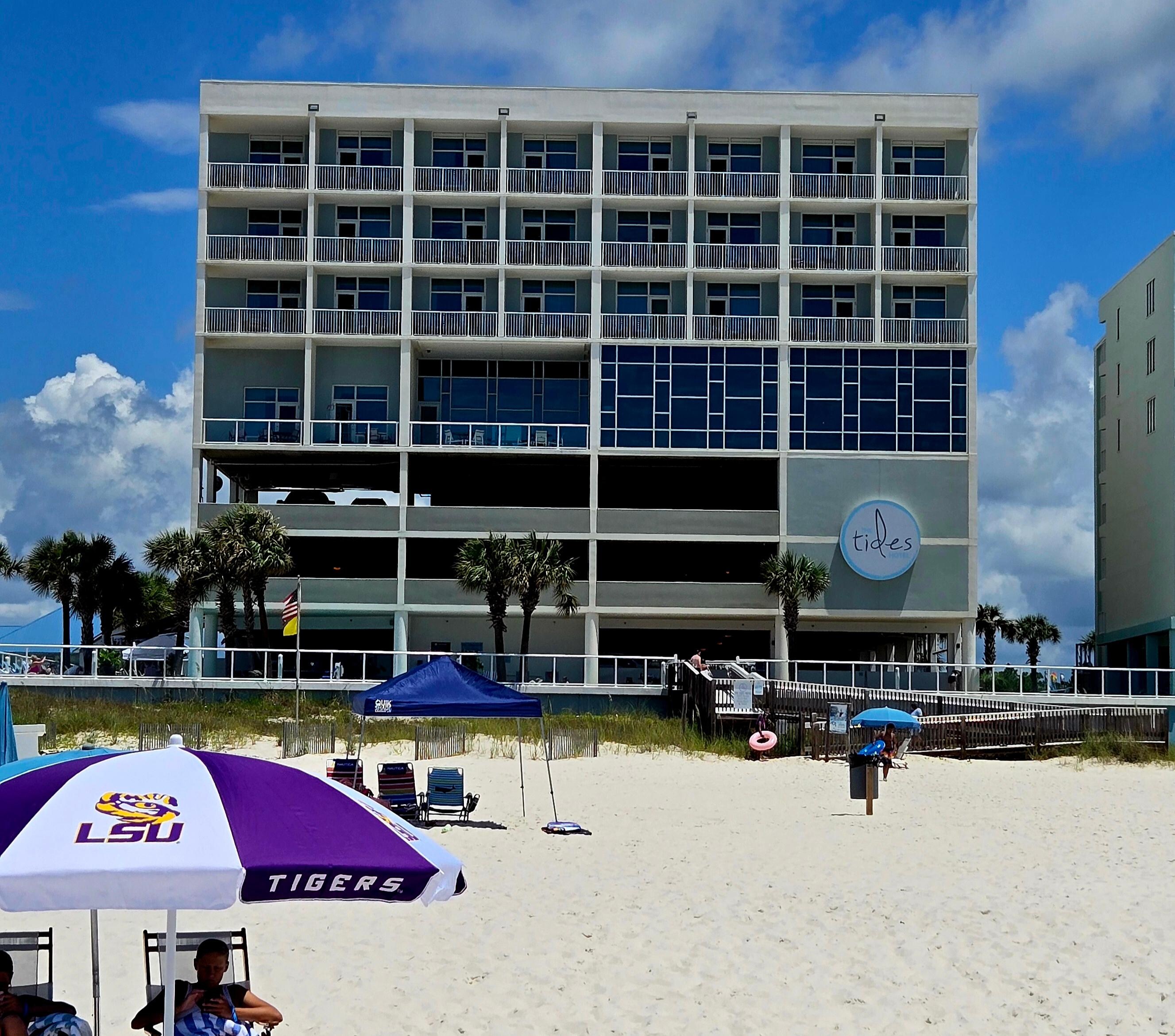 Hotel view from beach